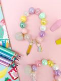 Back to School Charm Bracelet - Pencil, Shooting Star