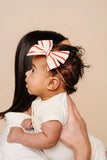 Ribbon Bow - Red Stripe Headband