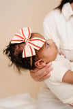 Ribbon Bow - Red Stripe Headband