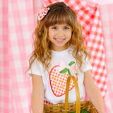 Red Gingham Bow Clip - Kids Hair Bows