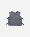 Bow Sweater Vest - Midnight