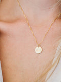 Mama Disc Necklace: Gold