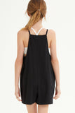 Two Pocket Cotton Overall Romper - 2 Colors!