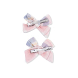 Dusty Plaid - 2 Pack Bow Clips