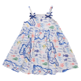 Girls Tia Dress - Island Map