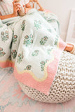 Cabana Floral Patchwork Collection Plush Cozy Throw Blanket