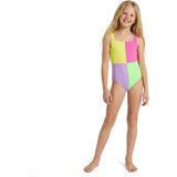 Rib Colorblock One-Piece Swimsuit