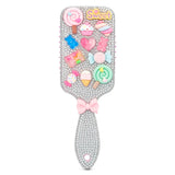 Charming Rhinestone Paddle Brush