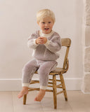 Chunky Knit Pant - Black Cherry Stripe