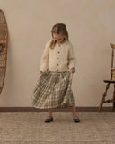 Tiered Midi Skirt - Olive Dobby Plaid