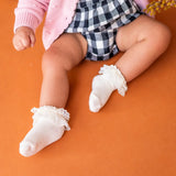 Lace Bobby Socks - Ivory