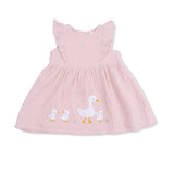 Lotus Flower Ducklings Ruffle Sleeve Dress And Bloomer - Girls