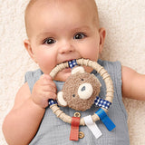 Itzy Ring Pal™ - Teething Ring, Taupe Bear