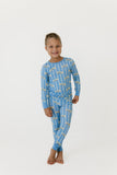 Blue Stripe Butter Two Piece Set