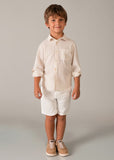 Long Sleeve Linen Shirt - Oat Mix