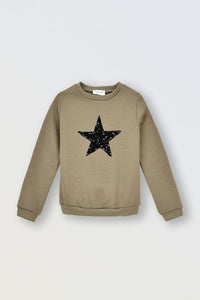 Girls Knitted Sweater - Khaki