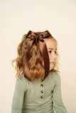 Satin Bow Chocolate Sash Clip - Small / Alligator Clip