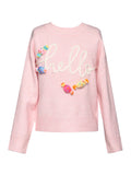 Hello Knit Sweater w/ 3-D Candy