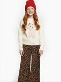 Pullover Knit Sweater w/ Dog Patch, Tween