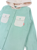 Sprout Hooded Shacket - Seafoam