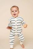 Knit Long Sleeve Onesie - Ocean Stripe