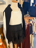 Jax Heart Pointelle Long Sleeve with Lace- White