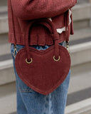 Heart Purse - Burgundy