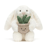 Cream Bunny with Plant