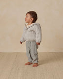 Hooded Woven Jacket - Blue Gingham