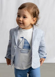 Baby Knit Blazer - Checkered Capri
