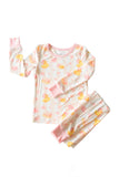 Two-Piece Bamboo Pajama Set - Bubble Duckies Pink