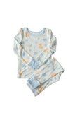 Two-Piece Bamboo Pajama Set - Bubble Duckies Blue