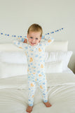 Two-Piece Bamboo Pajama Set - Bubble Duckies Blue
