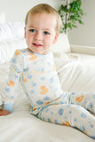 Two-Piece Bamboo Pajama Set - Bubble Duckies Blue