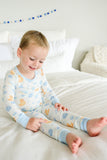 Two-Piece Bamboo Pajama Set - Bubble Duckies Blue