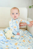 Convertible Zip Romper - Bubble Duckies Blue