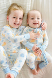 Two-Piece Bamboo Pajama Set - Bubble Duckies Blue