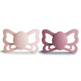 Butterfly Anatomical Silicone Pacifier -Blush/Cedar