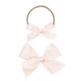 Satin Bow - Blush Headband - Large