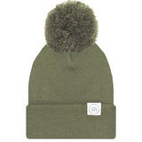 Beanie with Pom - Moss Green