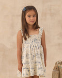 Sutton Dress - Ocean Toile