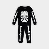 Skeleton Glow in the Dark Print on Black PJ - Kids