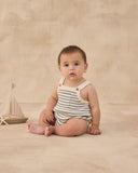 Ashton Knit Romper - Marine Stripe