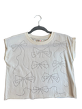 Rhinestones Dolman Top - Snow White