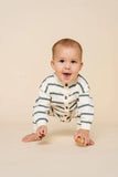 Knit Long Sleeve Onesie - Ocean Stripe