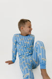 Blue Stripe Butter Two Piece Set