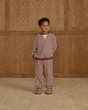 Relaxed Jogger - Burgundy Stripe, Baby