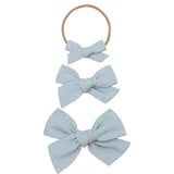 Classic Bow - Dove, Large on Clip
