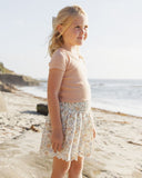 Smocked V Mini Skirt - Bloom