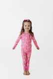 Pink Stripe Butter Two Piece Set